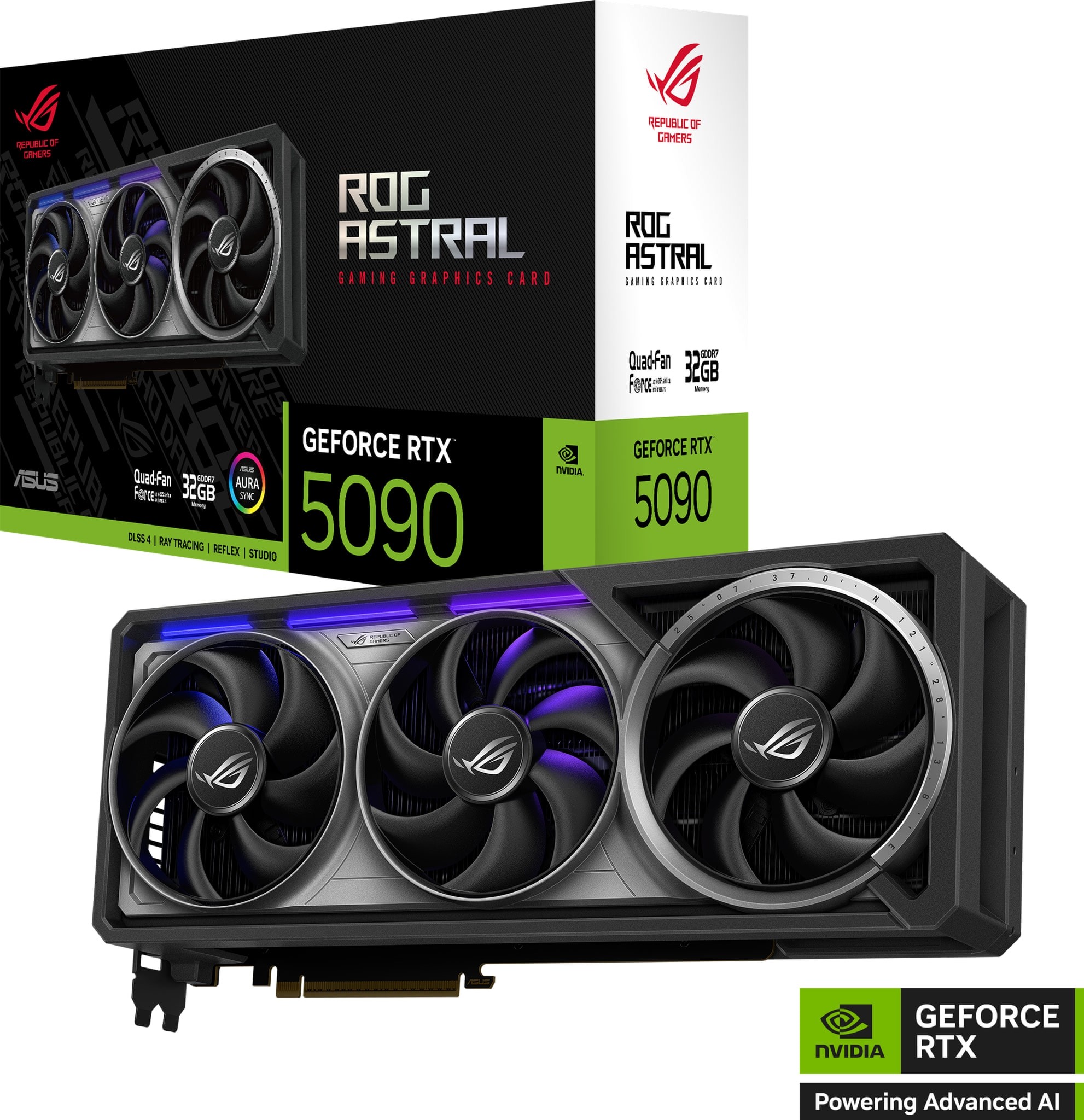 ASUS GeForce RTX 5090 ROG Astral 90YV0LW1-M0NM00 32GB GDDR7 512-Bit PCIe 5.0 Desktop Graphics Card