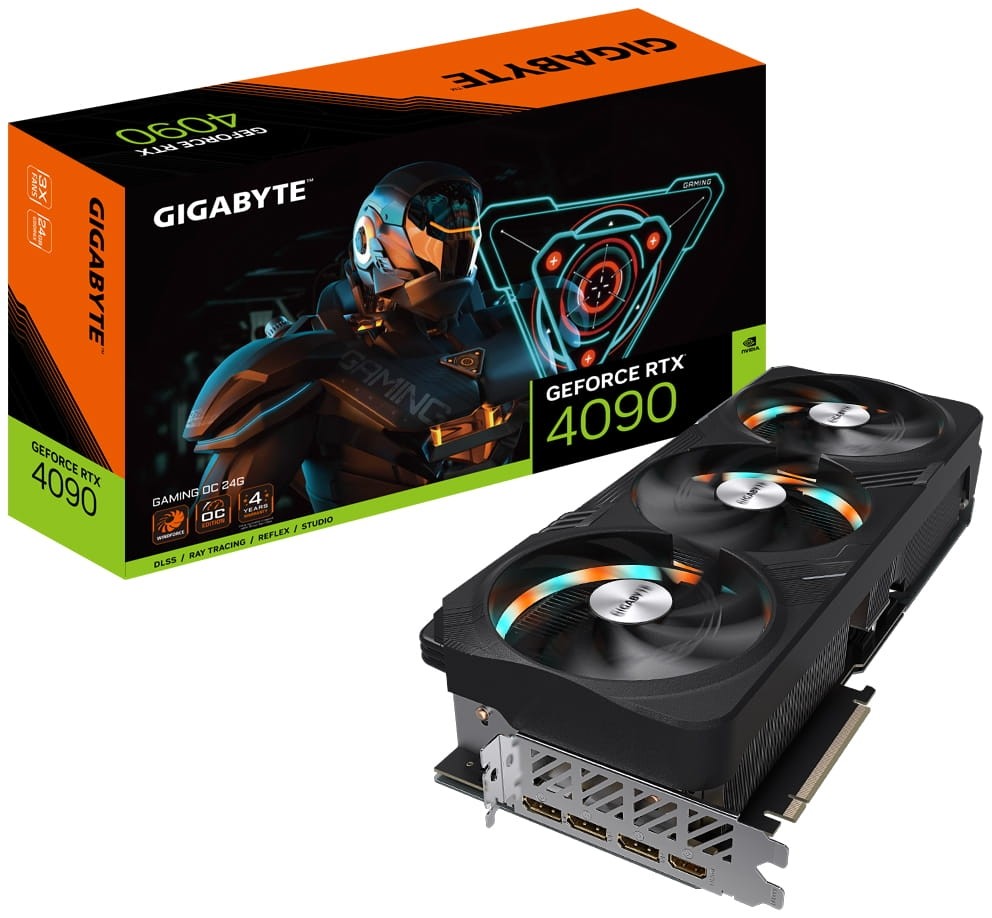Gigabyte GeForce RTX 4090 Gaming OC GV-N4090GAMING OC-24GD 24GB GDDR6X 384-Bit PCIe 4.0 Desktop Graphics Card