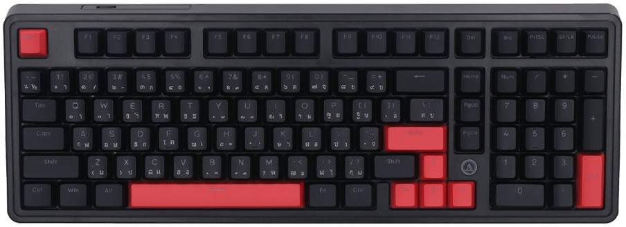 Ajazz AK980-RS-BR-ML-DIY-WIRED AK980 98% Compact 101-Key Rainbow RGB Red Switch Black & Red Wired Mechanical Gaming Keyboard