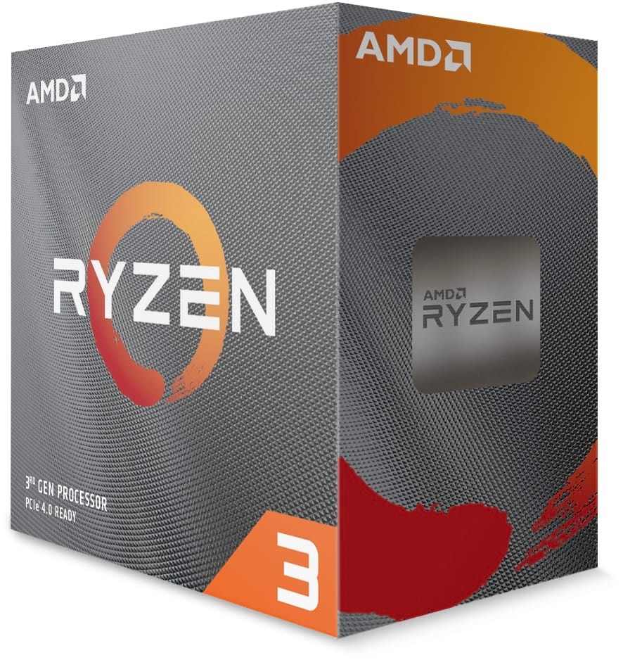 AMD 100-100000284BOX Ryzen 3 3100 Quad Core 3.6GHz (3.9GHz Boost) Socket AM4 Desktop CPU