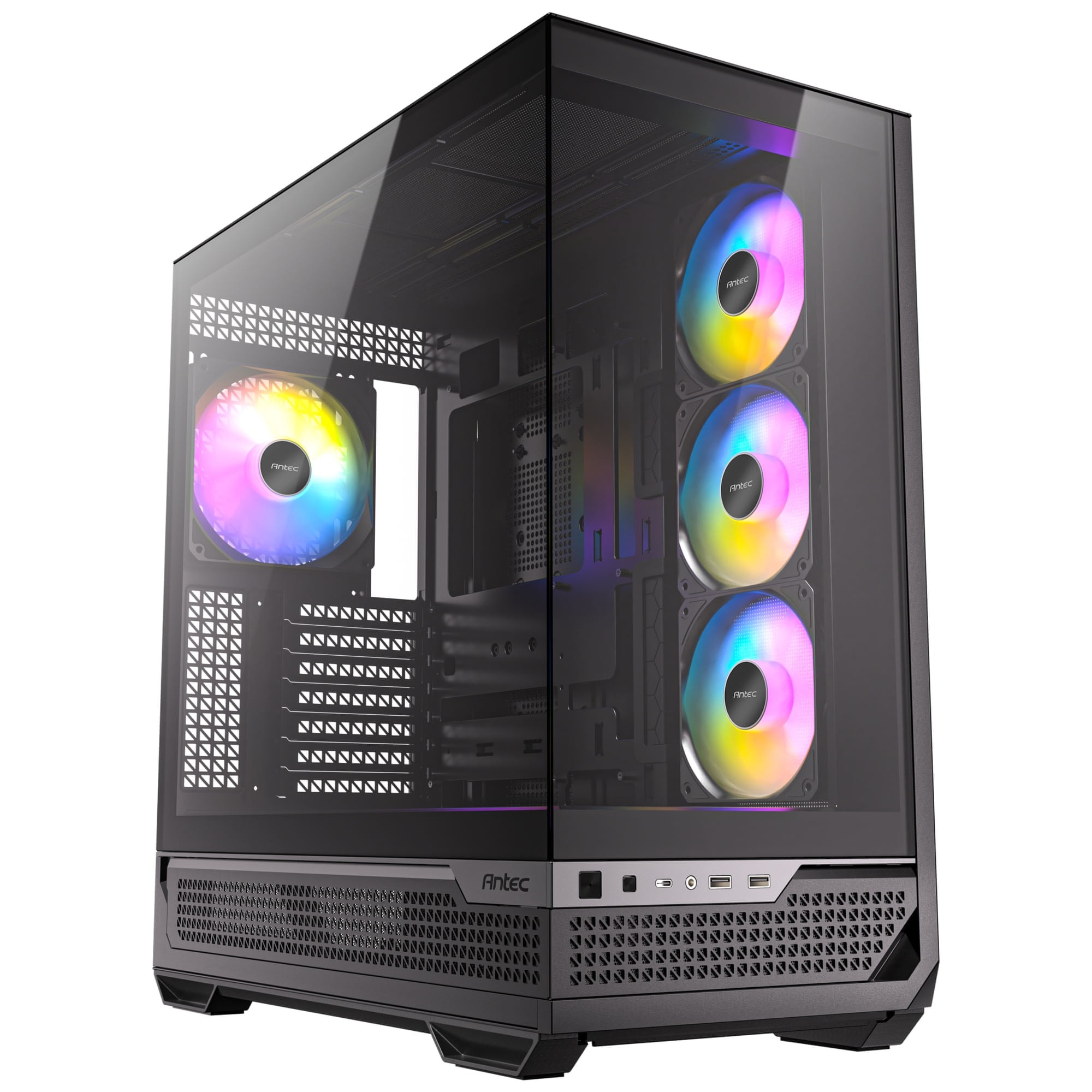 Antec C7 ARGB Clear Tempered Glass Steel Black ATX Mid-Tower Desktop Chassis