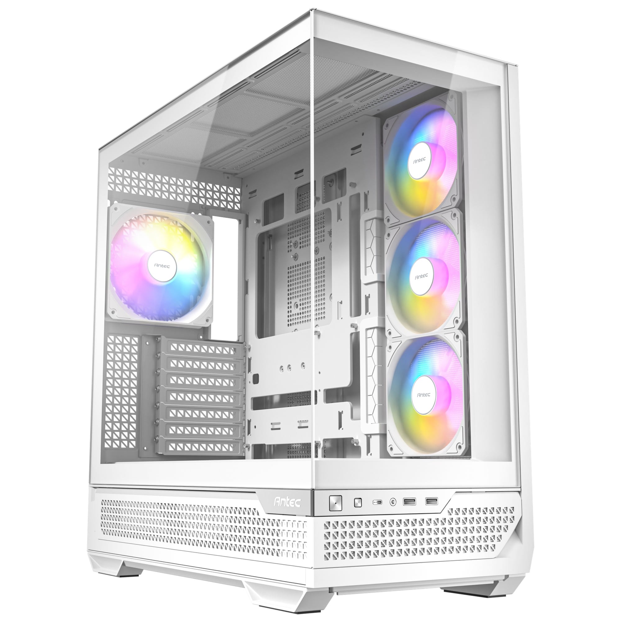 Antec C7 WHITE ARGB Clear Tempered Glass Steel White ATX Mid-Tower Desktop Chassis