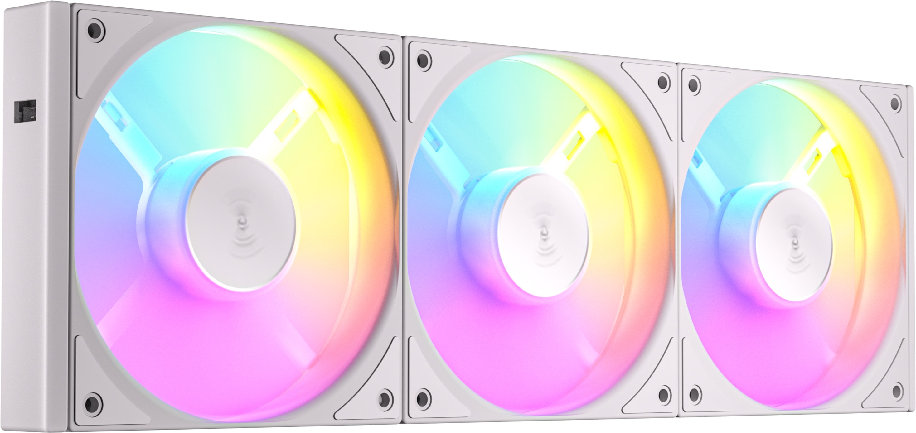 Antec Connect 120 Reverse ARGB 120mm 1800 RPM White PWM Case Fan - Triple Fan Pack