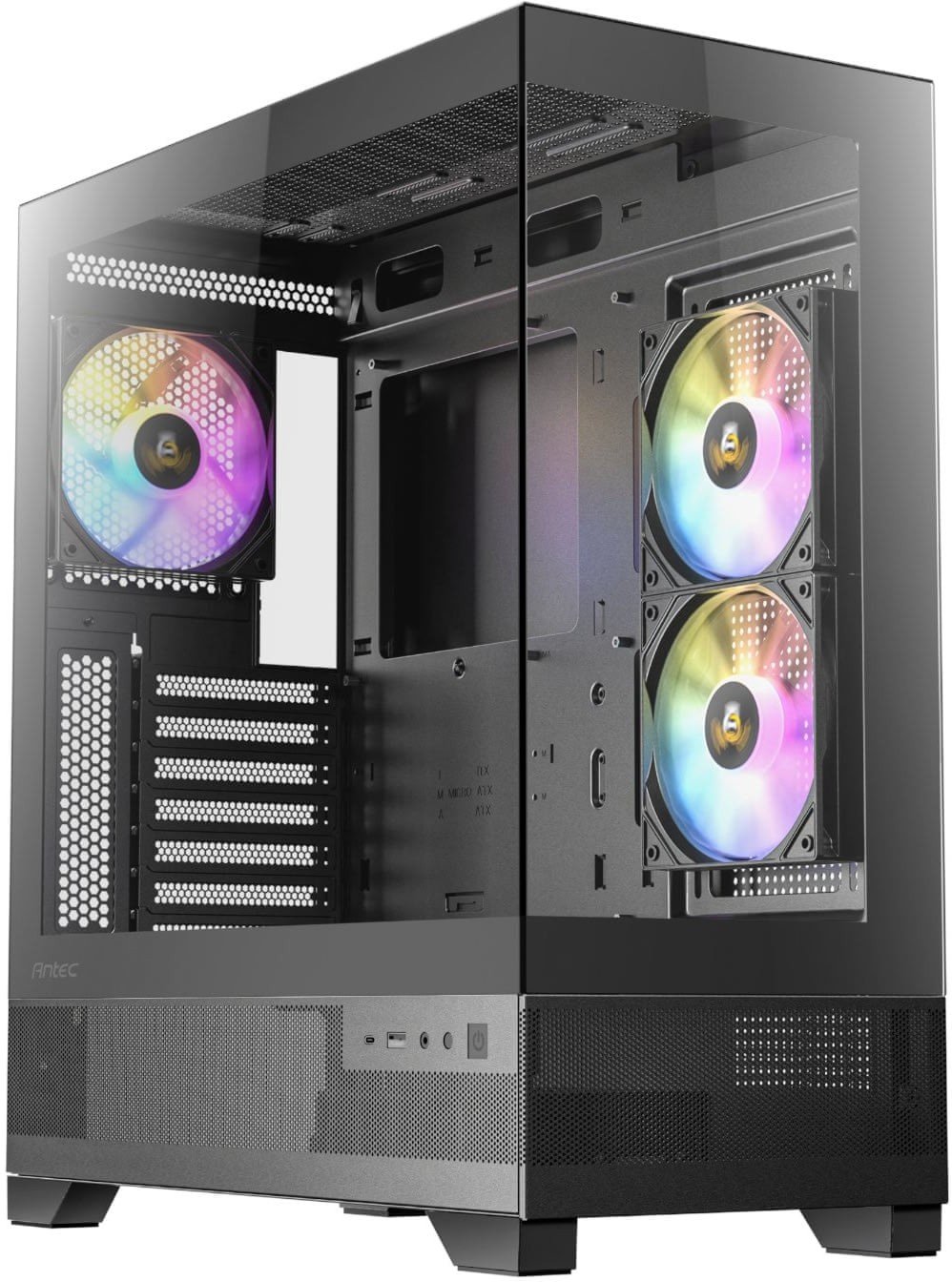 Antec CX700 ARGB Clear Tempered Glass Steel Black ATX Mid-Tower Desktop Chassis