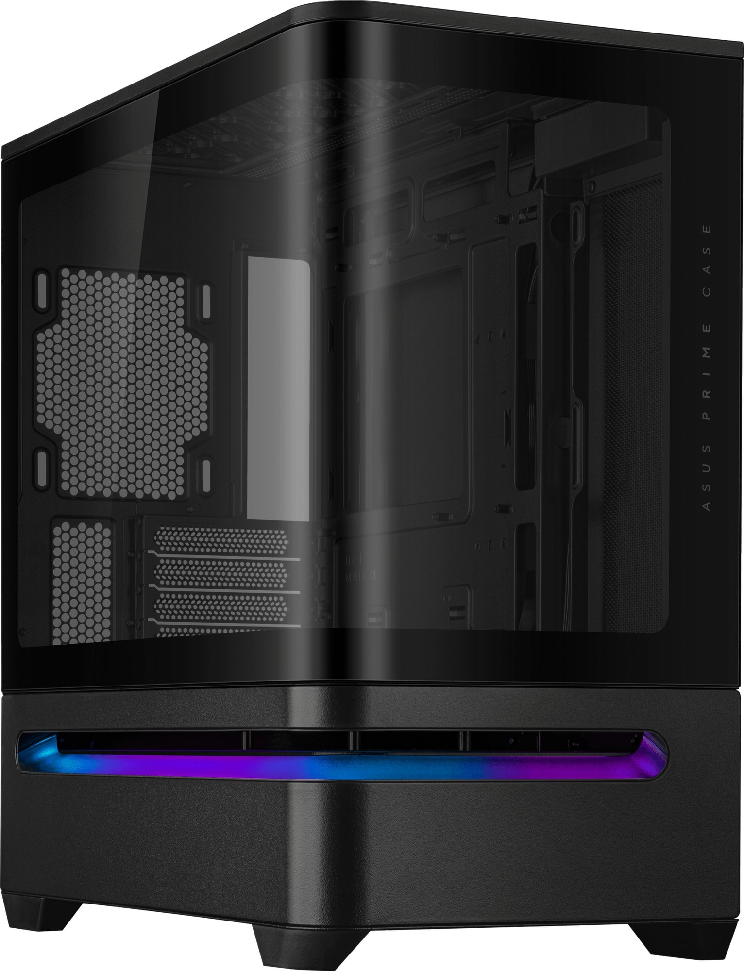 ASUS Prime AP202 Curved Tempered Glass Steel Black Micro-ATX Mid-Tower Desktop Chassis