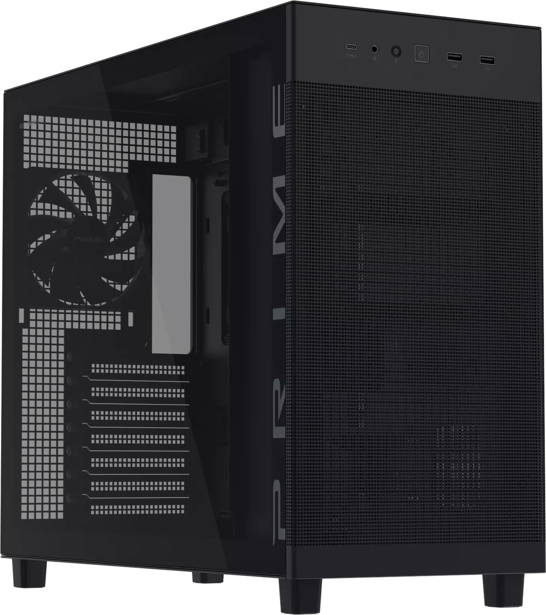 ASUS Prime AP303 Tempered Glass Steel Black ATX Mid-Tower Desktop Chassis