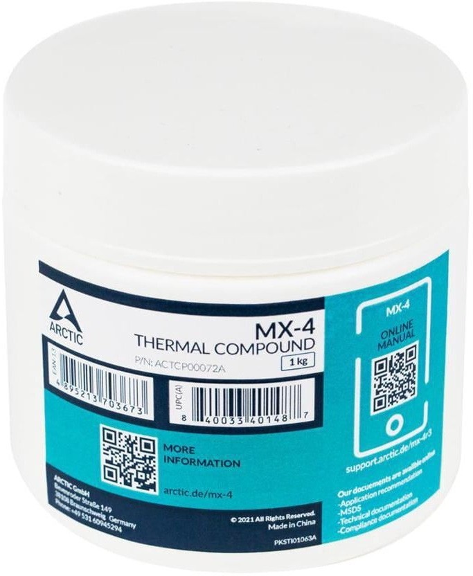 ARCTIC ACTCP00072A MX-4 1kg Tub Premium Performance Thermal Paste