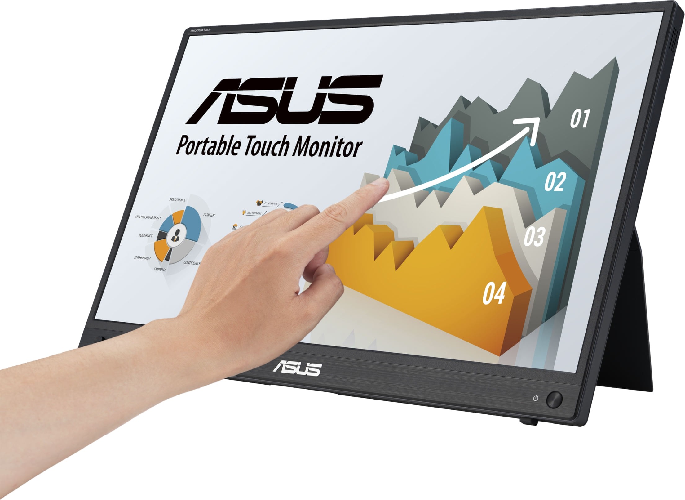 ASUS MB16AHT ZenScreen Touch 15.6" Full HD (1920x1080) 60Hz IPS 5ms USB-C Touchscreen Portable Monitor