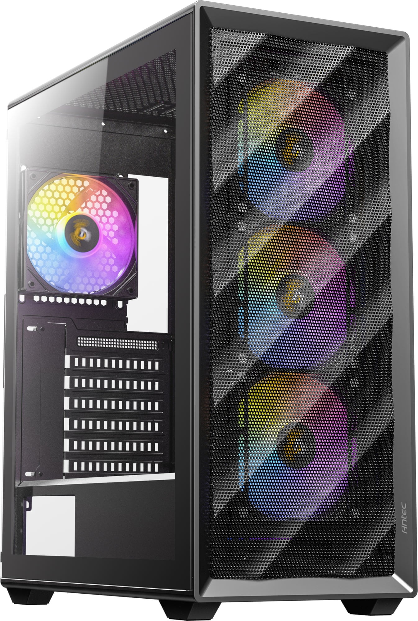 Antec AX85 ARGB Tempered Glass Black Steel ATX Mid-Tower Desktop Chassis