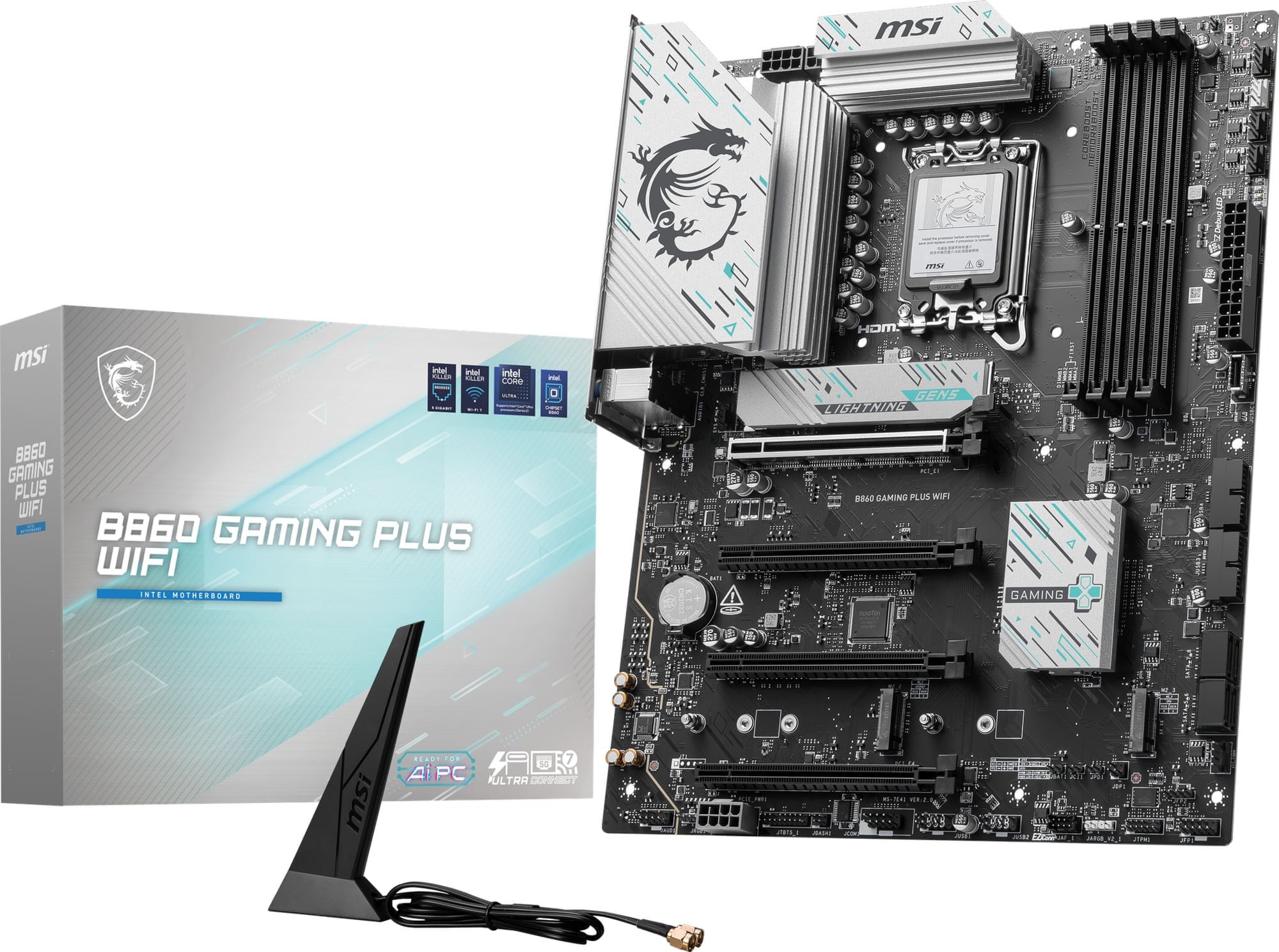 MSI B860 GAMING PLUS WIFI Intel B860 LGA 1851 Arrow Lake ATX Desktop Motherboard