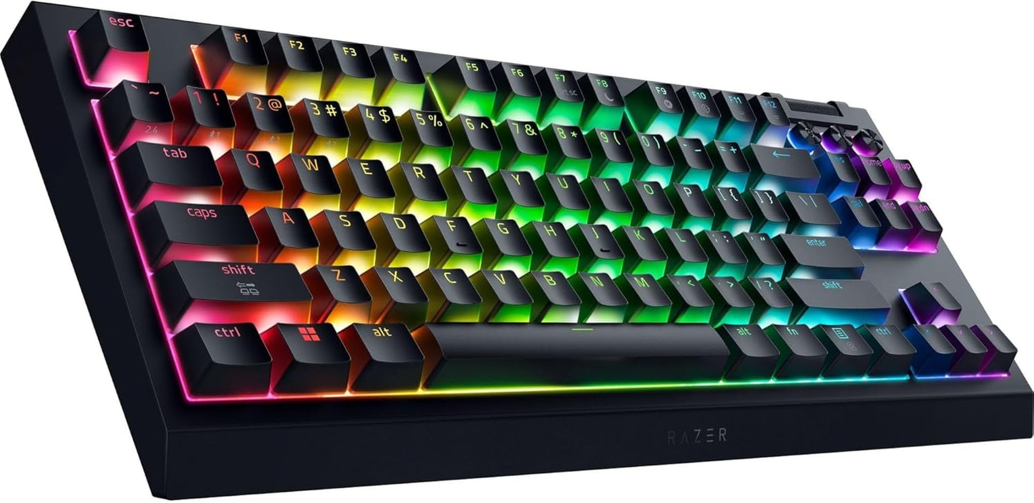 Razer RZ03-05480100-R3M1 BlackWidow V4 TKL HyperSpeed Gen3 Linear Switch Tenkeyless Wireless Black Mechanical Gaming Keyboard