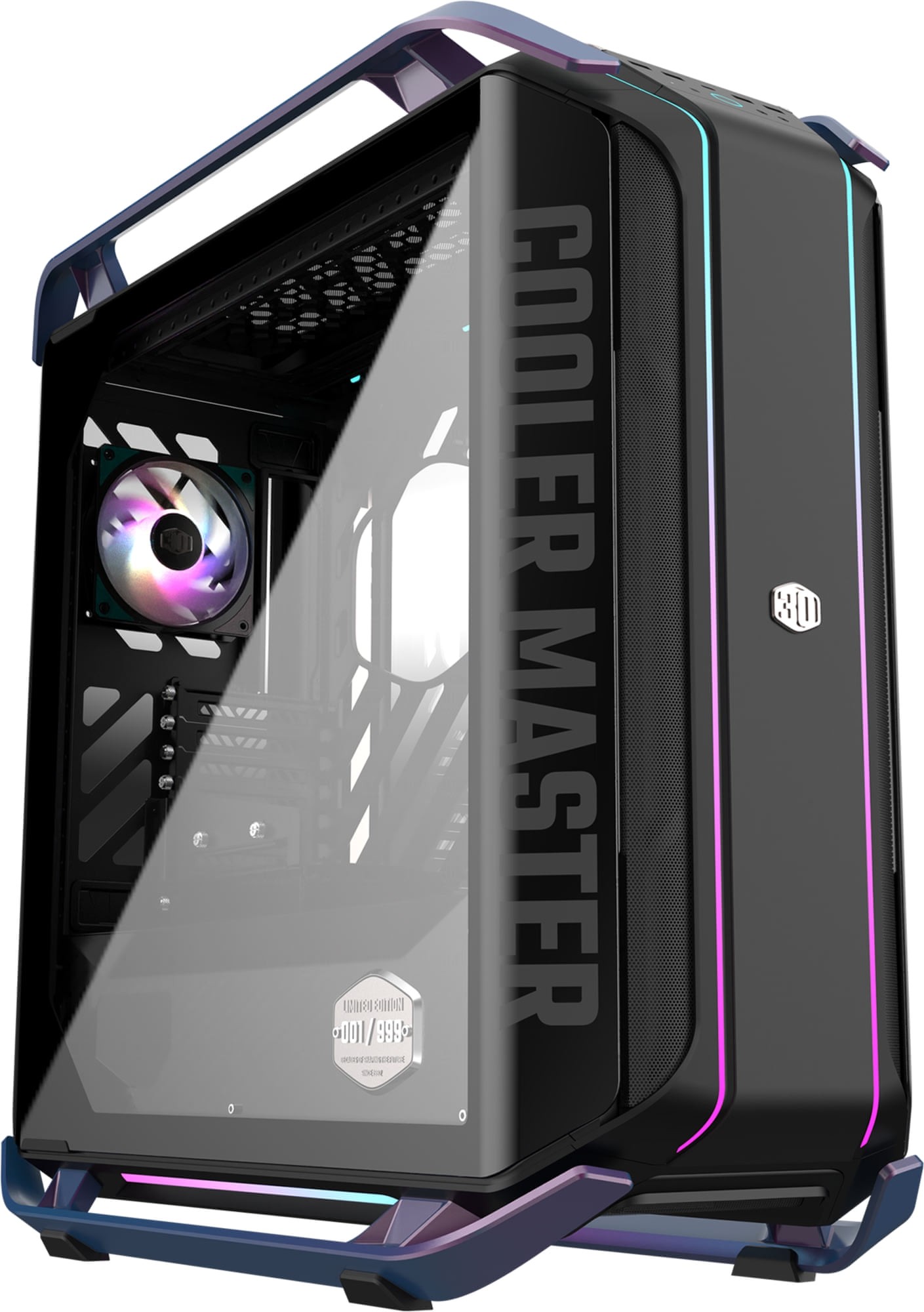 Cooler Master MCC-C700M-KHNN-S30 Cosmos Infinity 30th Anniversary C700M  ARGB Curved Clear Tempered Glass Black & Gradient Purple Chameleon E-ATX Full Tower Desktop Chassis