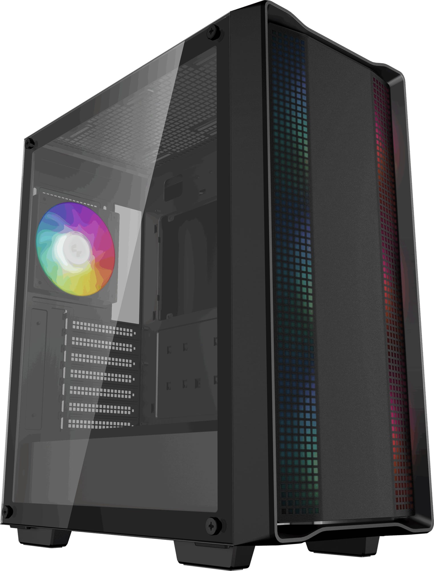 DeepCool R-CC560-BKTAA4-G-2 CC560 V2 A-RGB Tempered Glass Steel Black ATX Mid-Tower Desktop Chassis
