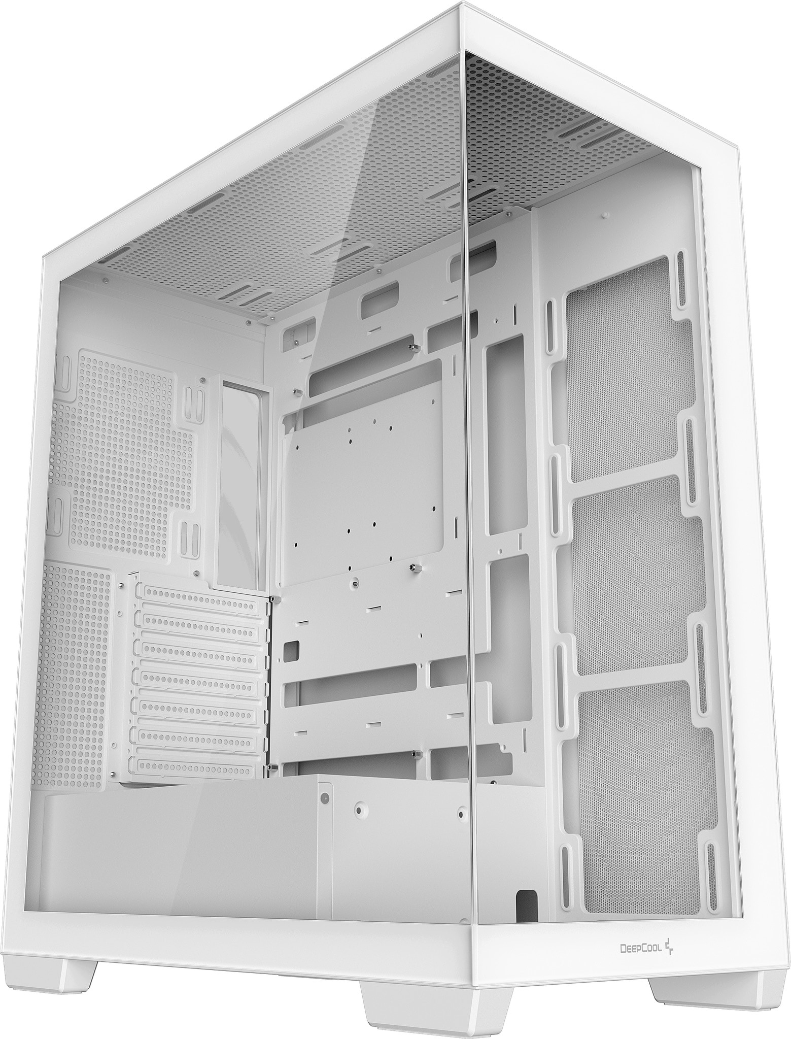 DeepCool DC-CG580-W CG580 White Tempered Glass Steel ATX Mid Tower Desktop Chassis