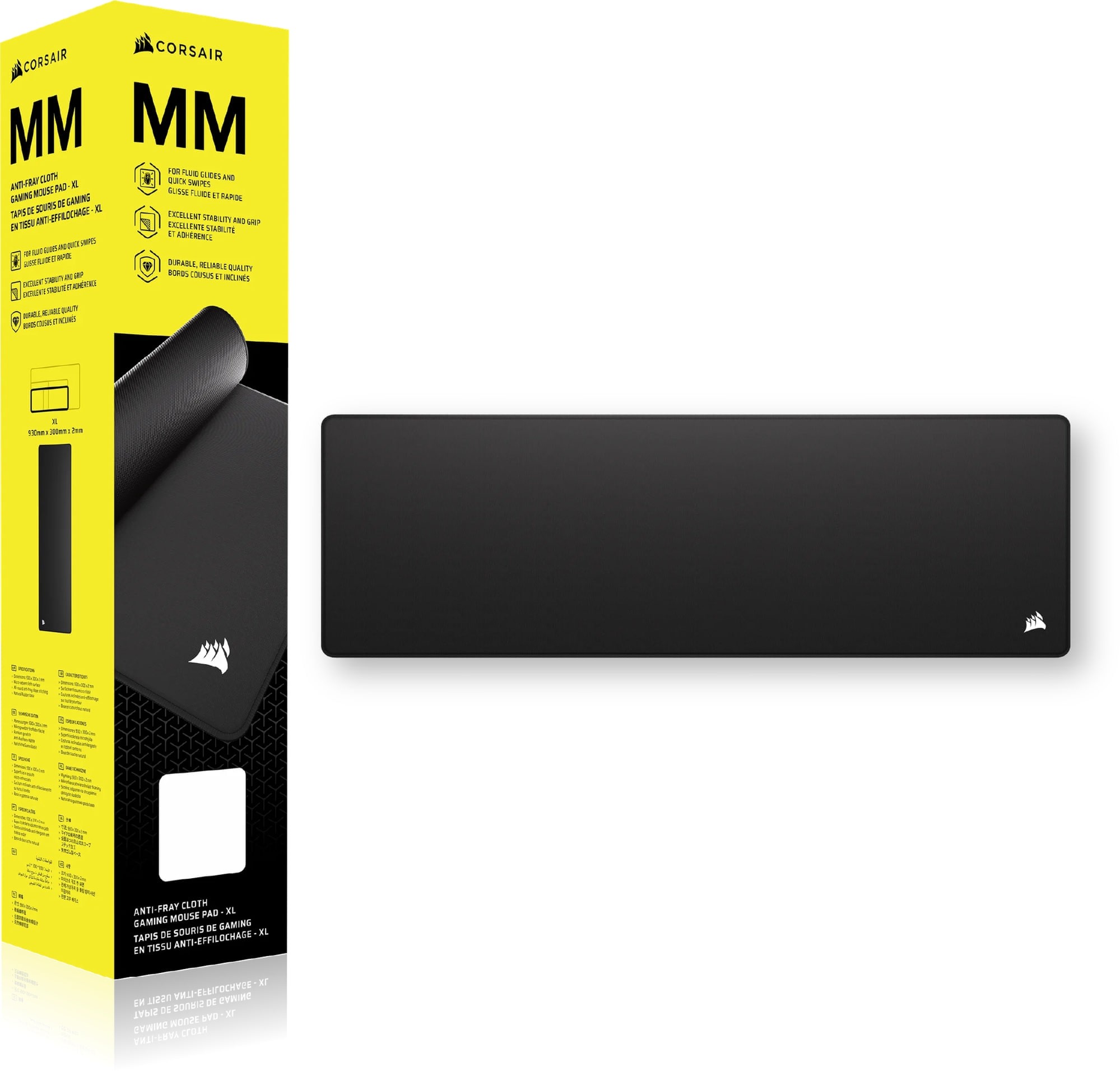 Corsair CH-941D040-WW MM Anti-Fray Cloth 930x300mm XL Black Mouse Pad