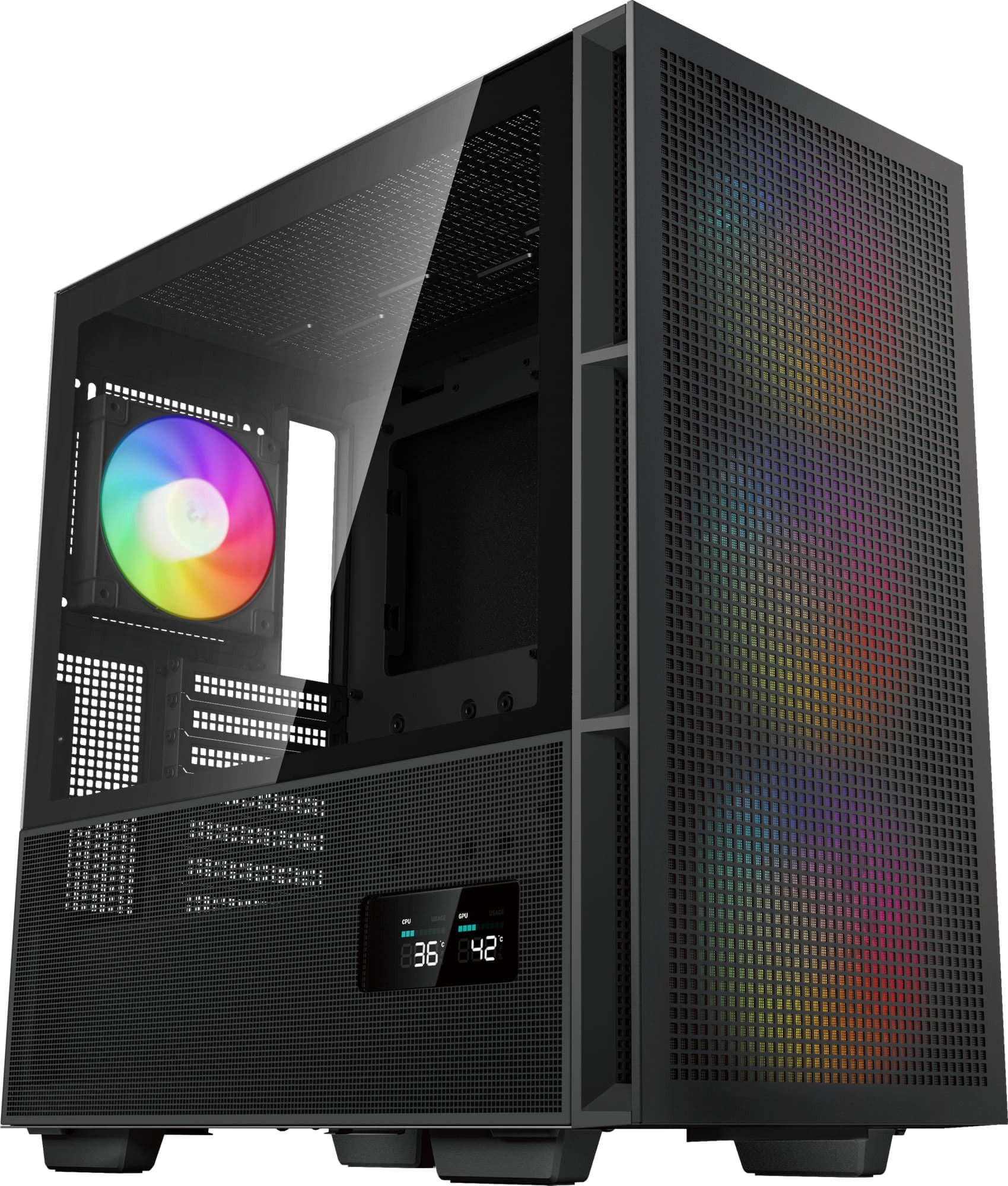 DeepCool R-CH560-BKAPE4D-G-1 CH560 DIGITAL ARGB Clear Tempered Glass Black ATX Mid-Tower Desktop Chassis