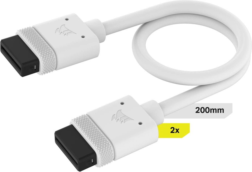 Corsair CL-9011128-WW iCUE LINK 200mm White Cable Kit - 2-Pack