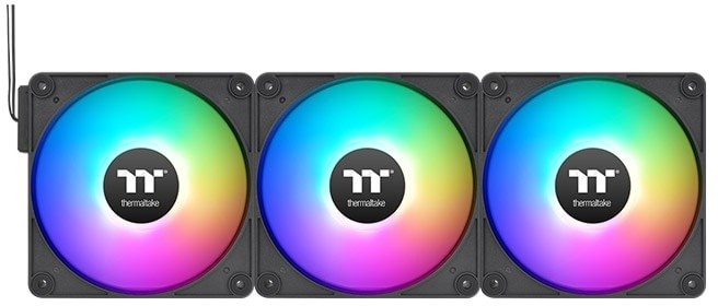 Thermaltake CL-F181-PL12SW-A CT120 EX ARGB 120mm 2000 RPM Black Case Fan - Triple Pack