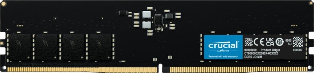 Crucial CT64G56C46U5 64GB(1x64GB) DDR5-5600MHz CL46 1.1V Black Desktop Memory