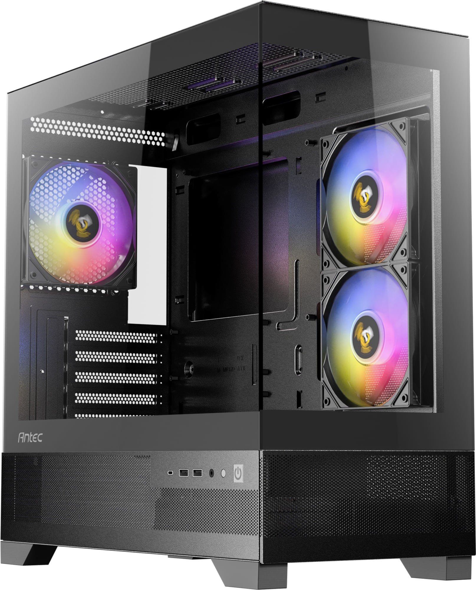 Antec CX500M ARGB Tempered Glass Steel Black Micro-ATX Mini-Tower Desktop Chassis