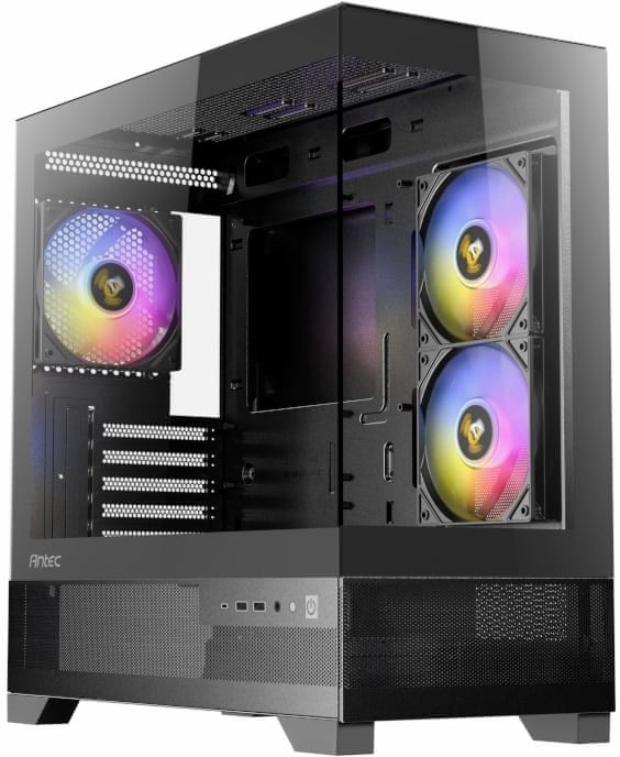 Antec CX500M RGB Clear Tempered Glass Steel Black Micro-ATX Mini-Tower Desktop Chassis