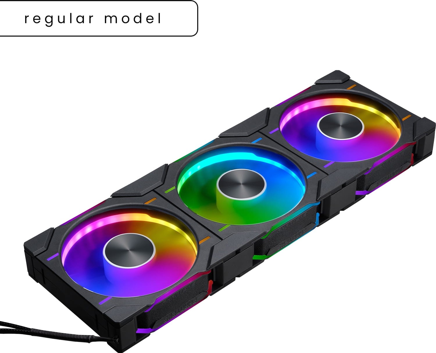 Phanteks PH-F120D30_DRGB_PWM_BK01_3P D30-120 D-RGB 120mm PWM Black Case Fan - Triple Pack
