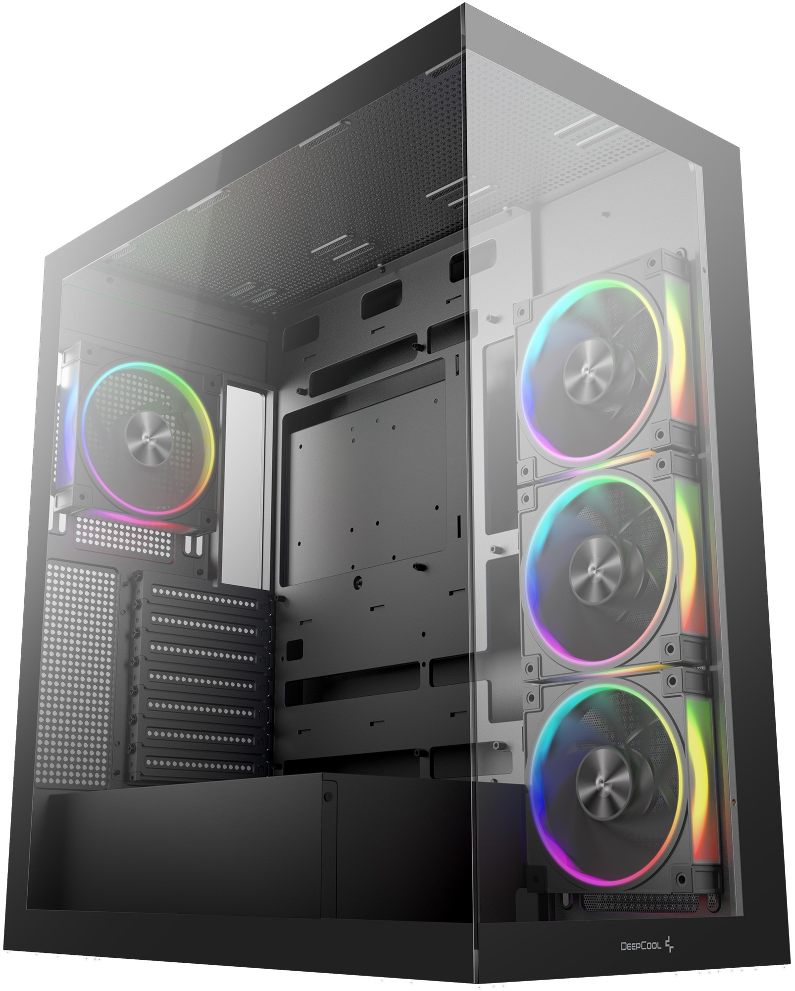 DeepCool R-CG580-BKADA4-G-2 CG580 4F V2 ARGB Tempered Glass Steel Black ATX Mid-Tower Desktop Chassis