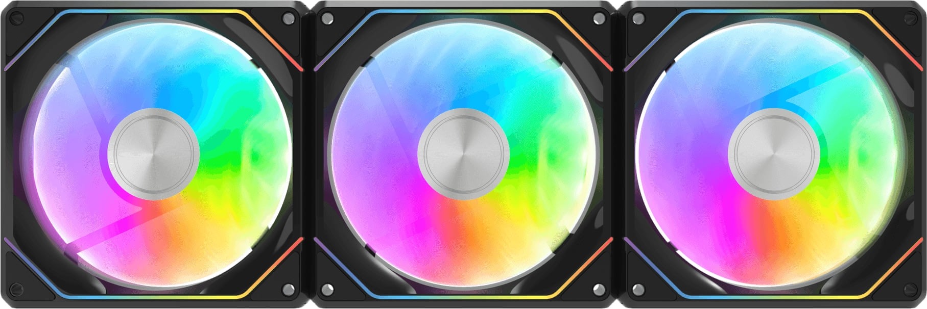 DarkFlash DF-G24-BLACK-3 Gauss G24 ARGB Black 120mm Case Fan - Triple Pack