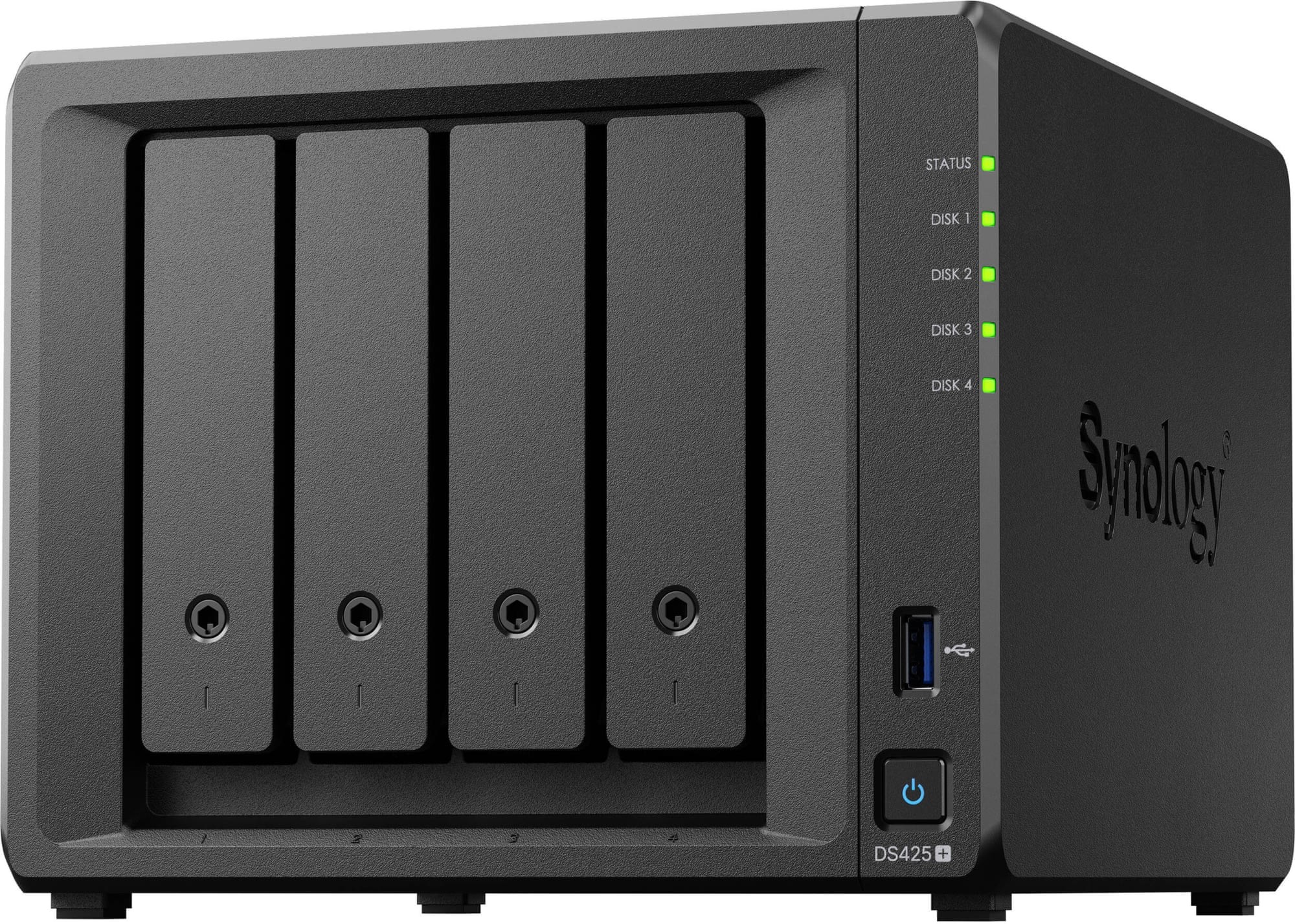 Synology DS425+ DiskStation 4-Bay 3.5" SATA Intel Celeron J4125 2.7GHz 4-Core 2GB (On-Board) DDR4 2.5 Gigabit Ethernet NAS Server
