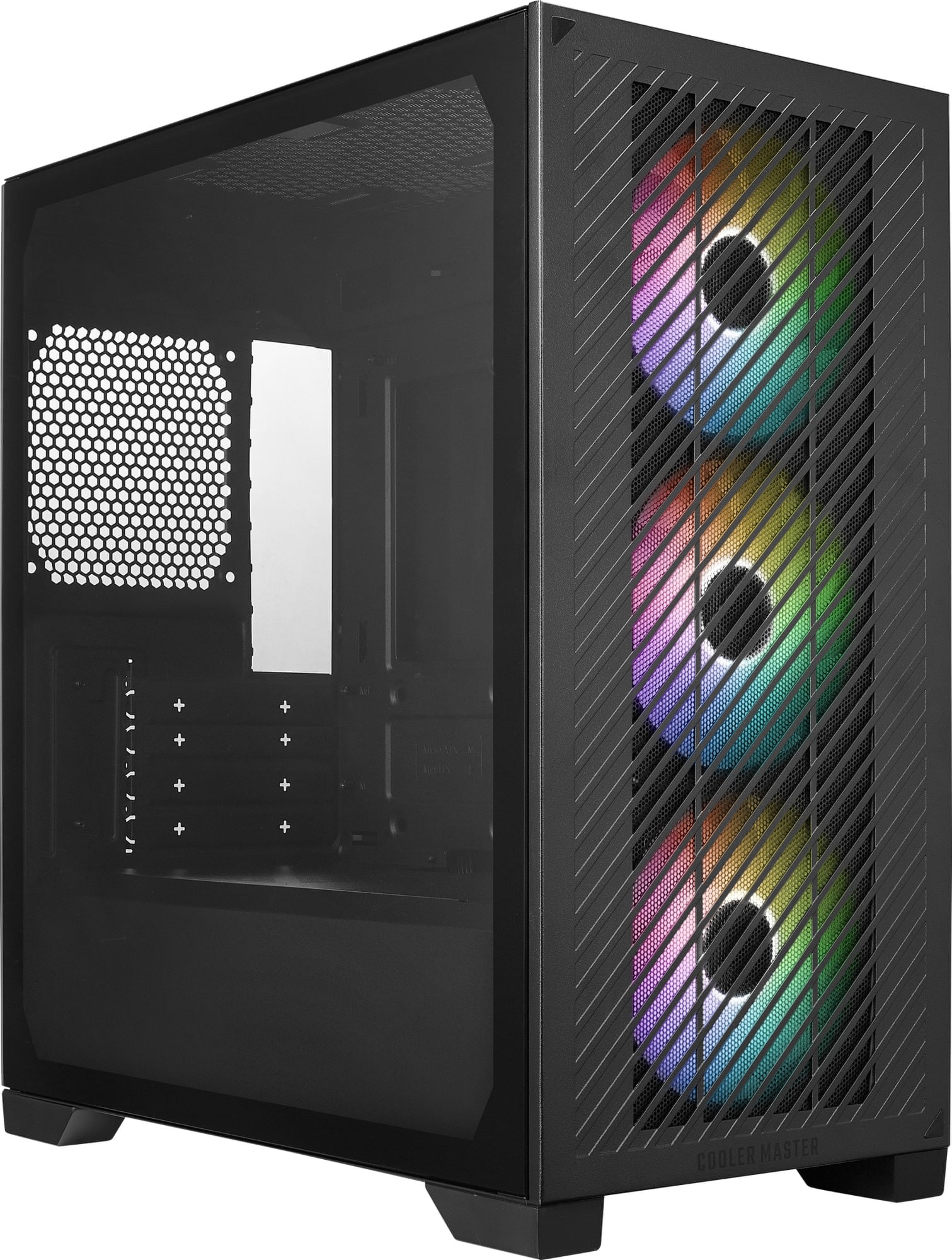 Cooler Master E301-KGNN-S00 ELITE 301 ARGB Tempered Glass Black Steel Micro-ATX Mid-Tower Desktop Chassis