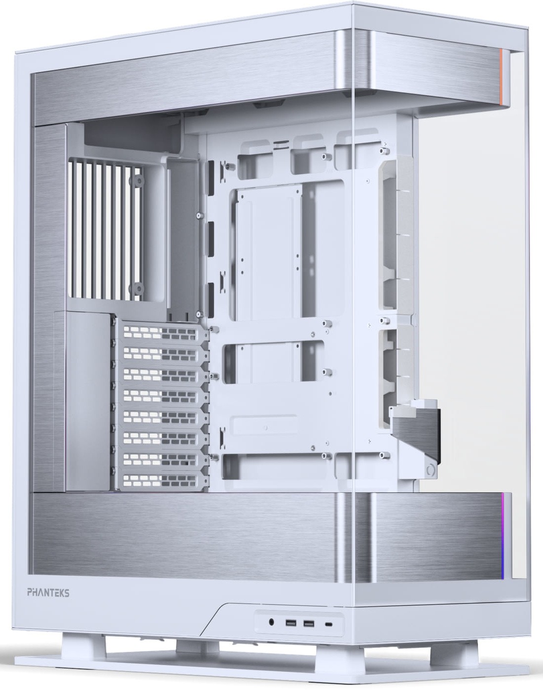 Phanteks PH-ES524XTG_DMW01 Evolv X2 Tempered Glass Silver White Steel E-ATX Full Tower Desktop Chassis