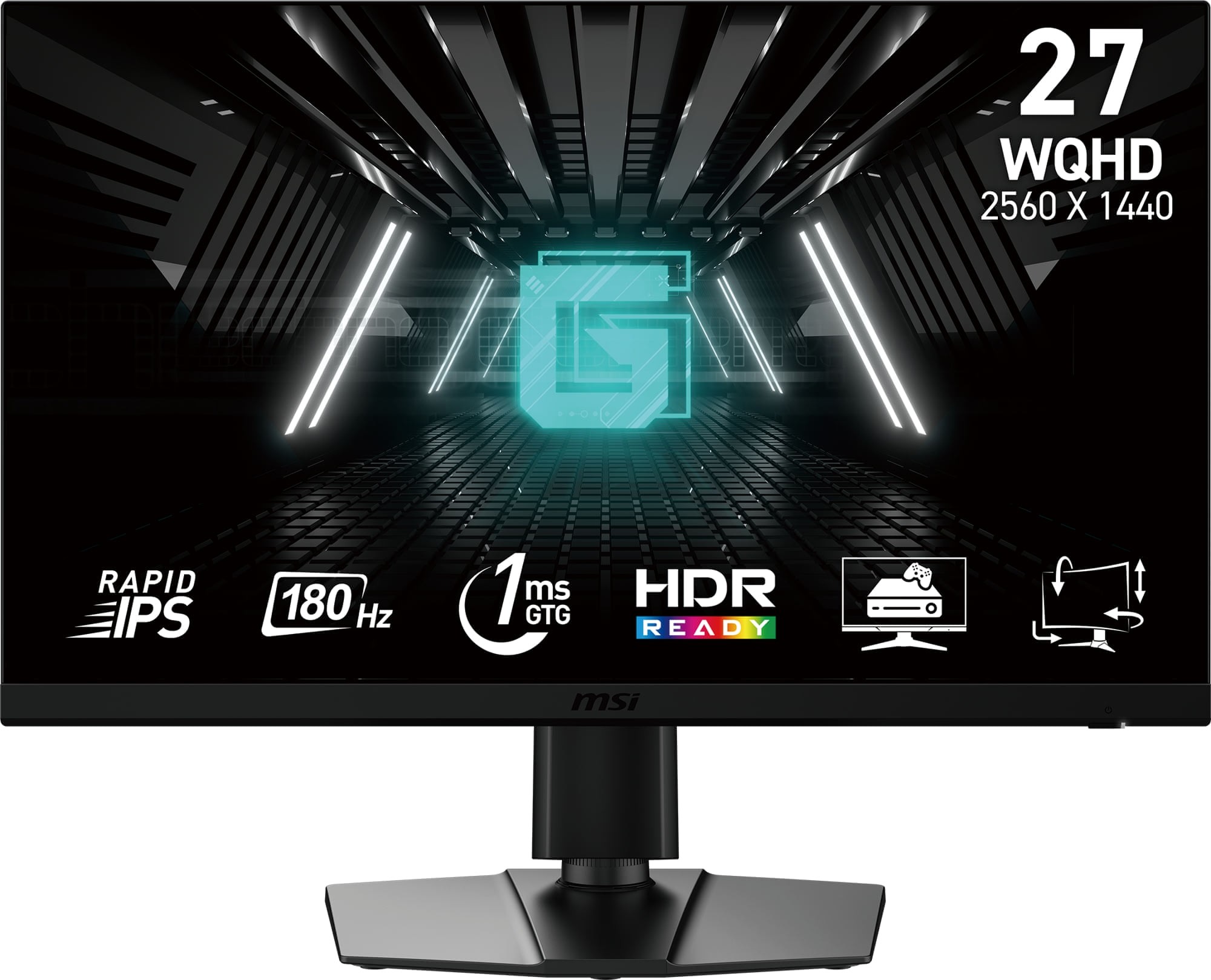 MSI G272QPF-E2 27" WQHD (2560x1440) 1ms 180Hz Rapid IPS AMD FreeSync Black Desktop Gaming Monitor