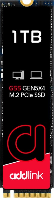 Addlink AD1TBG55M2P G55 1TB PCIe 5.0 x4 NVMe M.2 2280 Solid State Drive