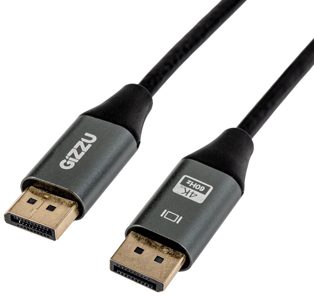 Gizzu GCPDPDP15 1.5m DisplayPort 1.2 HBR2 4K60 Male to Male Black Cable