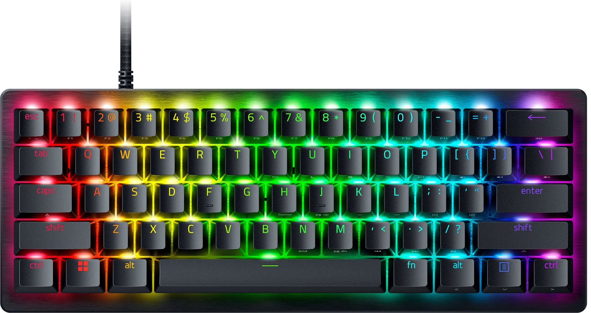 Razer RZ03-04990100-R3M1 Huntsman V3 Pro Mini 60% Chroma RGB Razer Analog Optical Switch Gen-2 USB Wired Black Mechanical Gaming Keyboard