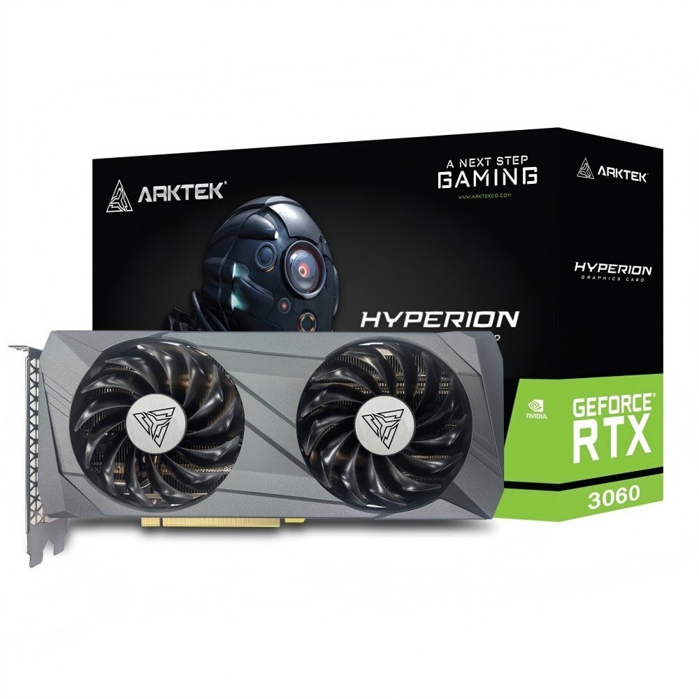 ARKTEK GeForce RTX 3060 HYPERION 12G V4 12GB GDDR6 192-bit PCIe 4.0 Desktop Graphics Card
