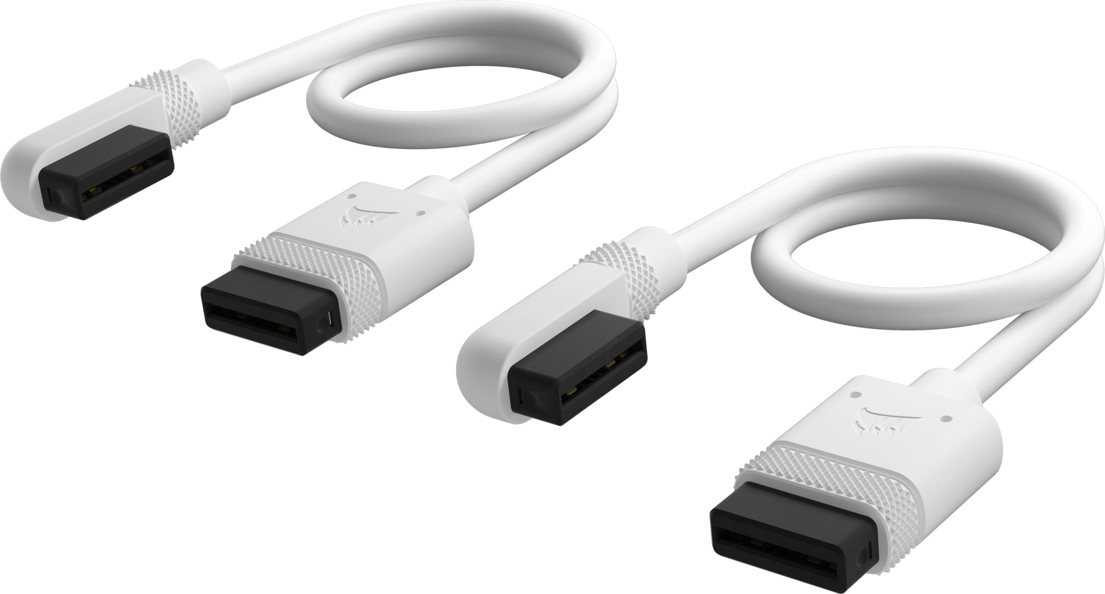 Corsair CL-9011131-WW iCUE LINK 200mm Right-Angled White Cable Kit - 2-Pack