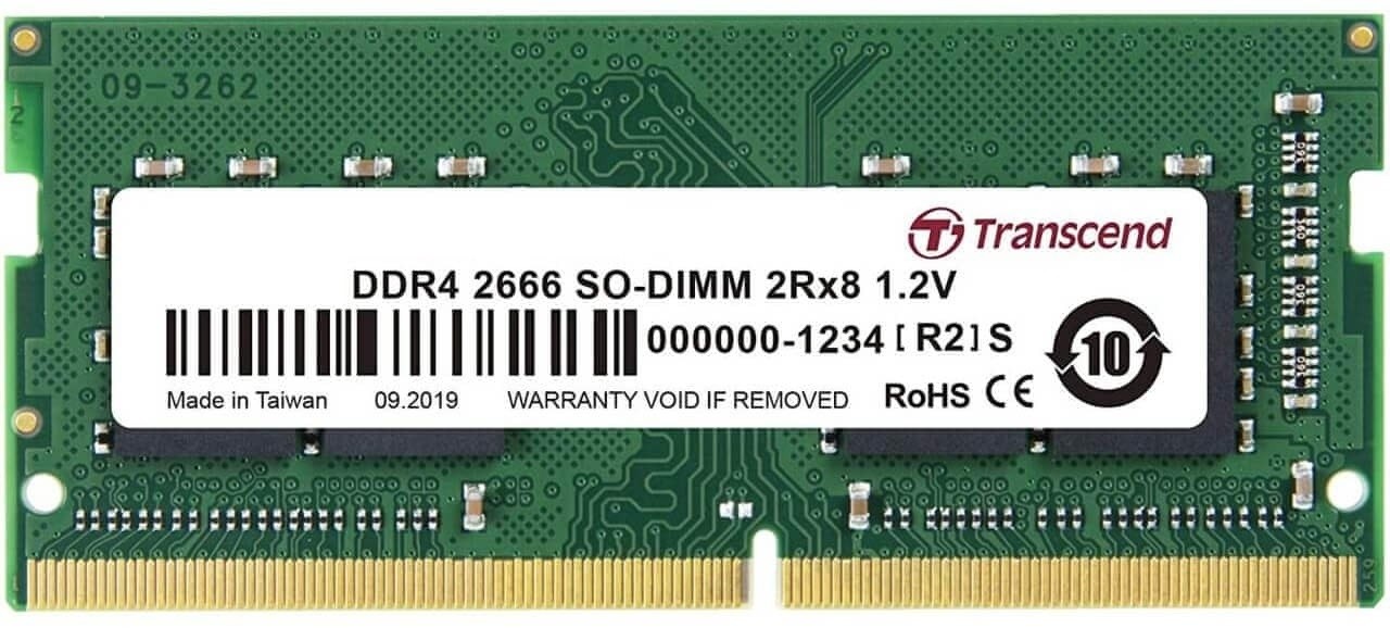 Transcend JM2666HSG-8G 8GB (1x8GB) DDR4-2666 CL19 1.2V SO-DIMM Laptop Memory