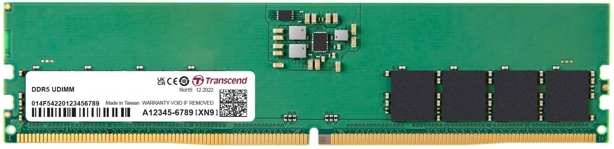 Transcend JM5600ALE-32G JetRam 32GB (1x32GB) DDR5-5600 CL46 1.1V Green Desktop Memory