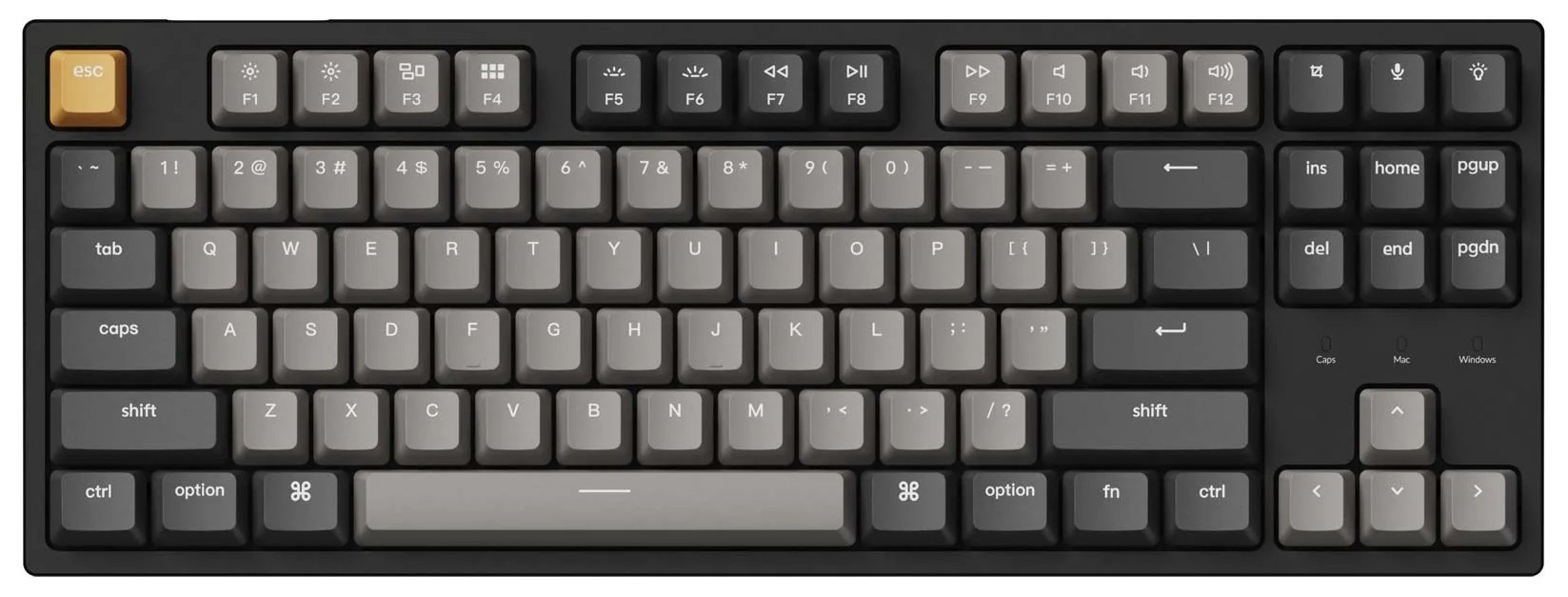 Keychron C1P-M1 C1 Pro QMK/VIA 80% Tenkeyless RGB K Pro Red Black Wired Mechanical Keyboard