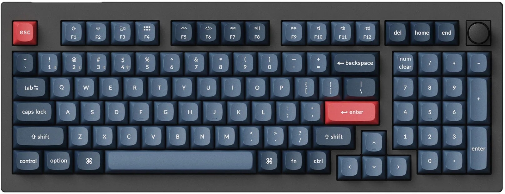 Keychron V5M-D4 V5 MAX QMK/VIA 95% 1800 Compact RGB Gateron Jupiter Banana Carbon Black Wireless Mechanical Keyboard