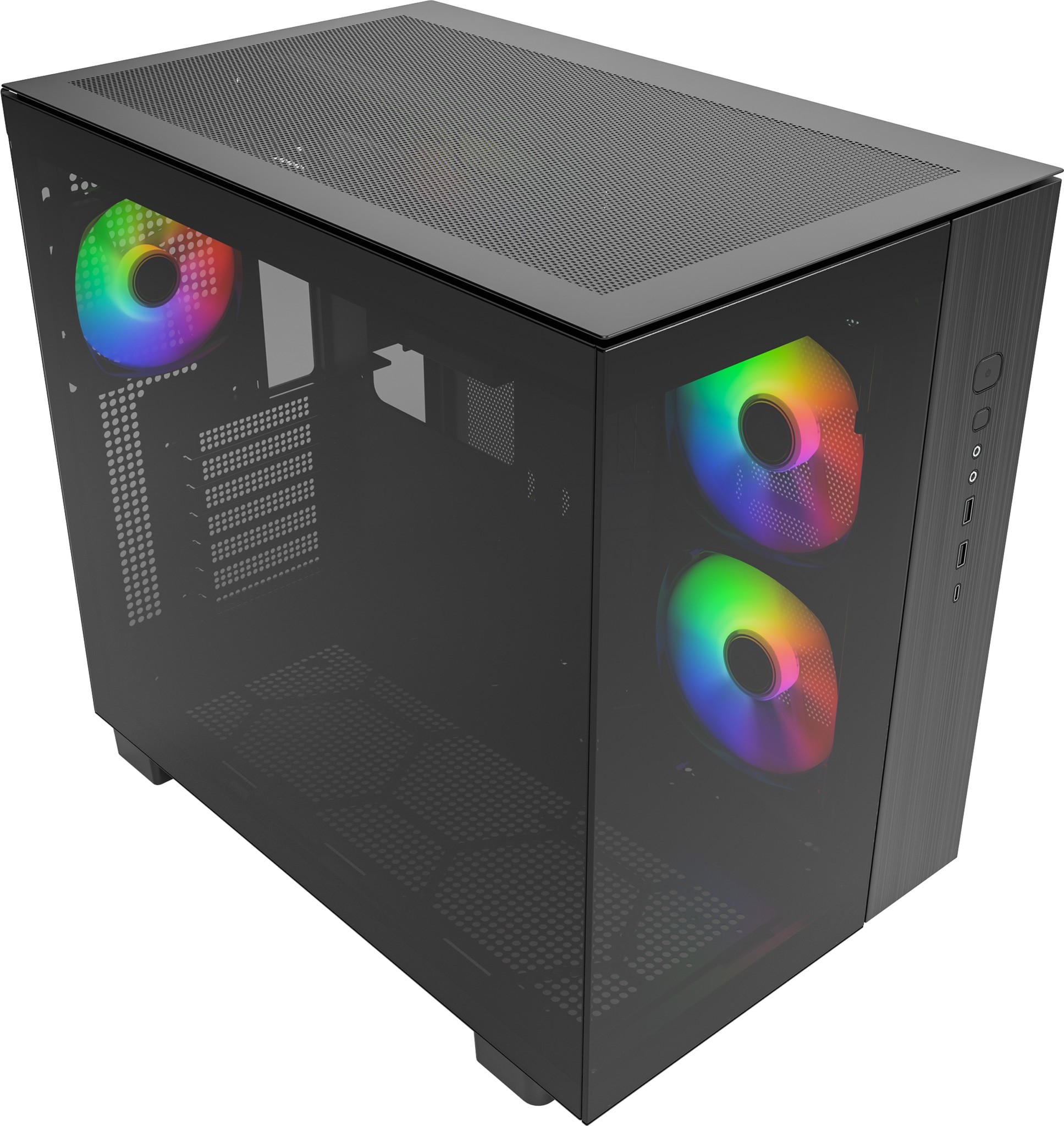 Montech King65 PRO (B) Black Tempered Glass Black ATX Mid Tower Desktop Chassis