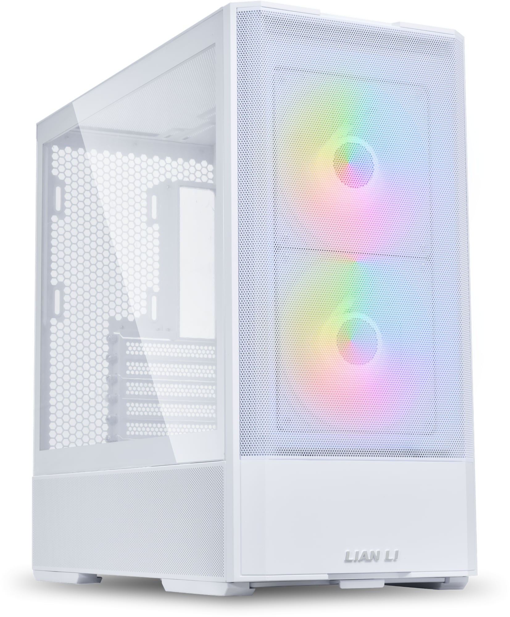 Lian Li G99.LAN207RW.00 LANCOOL 207 MESH ARGB Clear Tempered Glass White Steel ATX Mid-Tower Desktop Chassis