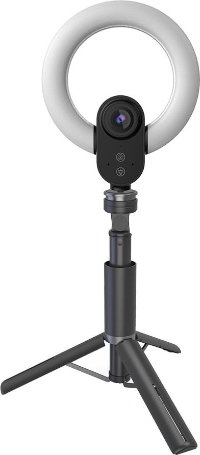 Lorgar LRG-SC910 Circulus 910 5.0 MP WQXGA+ (2592x1944) Super High-Definition Black USB Type-A Black Ring Light Tripod Streaming Webcam