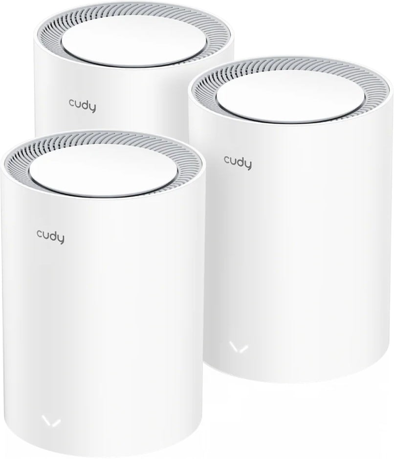 Cudy M3000W AX3000 WiFi 6 Dual-Band Whole Home Mesh 2.5 Gigabit White Wireless Router - 3-Pack