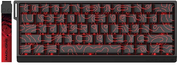 Fierce Gaming MAD60 PRO 60% RGB Gateron Jade Esport Pro Magnetic Switch Black & Red Contour Wired Mechanical Keyboard