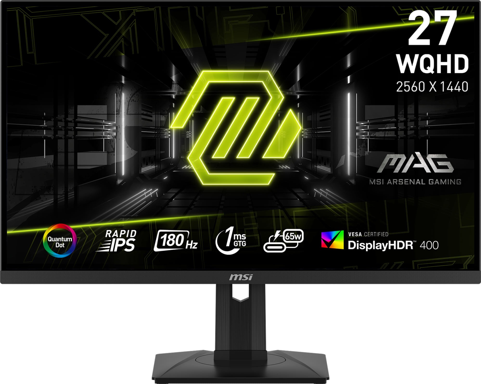 MSI MAG 274QRF QD E2 27" WQHD (2560x1440) 1ms 180Hz Rapid IPS Quantum-Dot AMD FreeSync Black Desktop Gaming Monitor