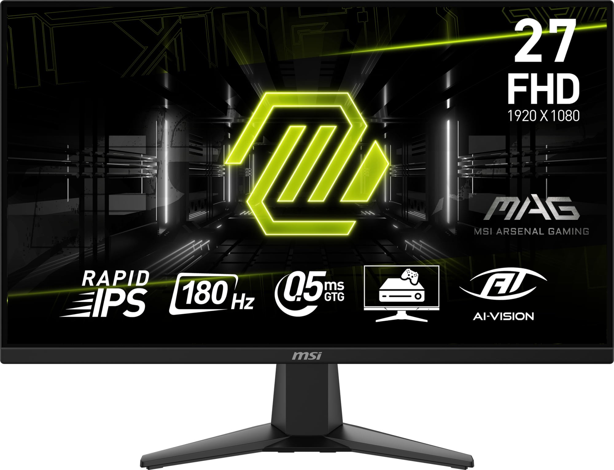 MSI MAG 275F 27" Full HD (1920x1080) 0.5ms 180Hz Rapid IPS AMD FreeSync Black Desktop Gaming Monitor