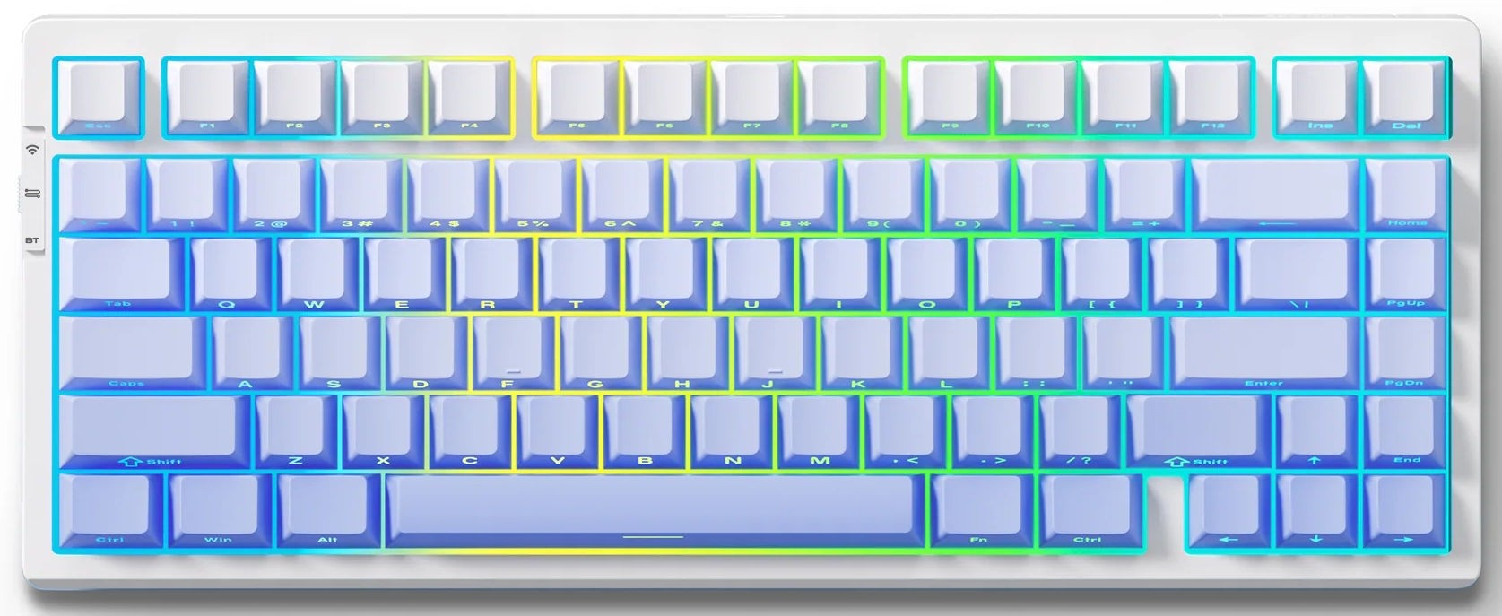 MCHOSE MC-G75-14A G75 Pro 75% Compact RGB Matcha Latte Switch Glacier Gradient Side Character Wireless Mechanical Gaming Keyboard