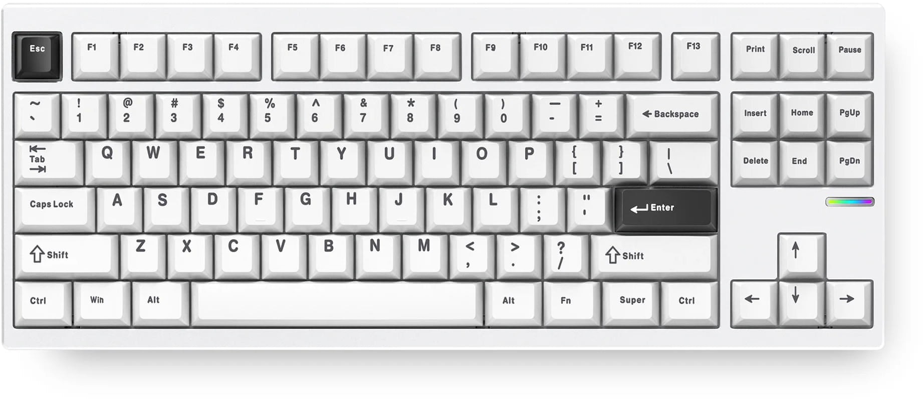 MCHOSE GX87-A5 Ultra White Electrophoresis 80% Tenkeyless RGB Vintage White Switch Wireless Mechanical Gaming Keyboard